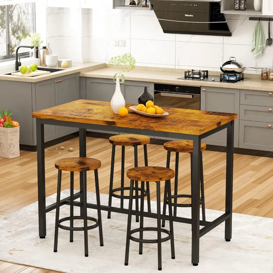 Counter Height Table with 4 Bar Stools