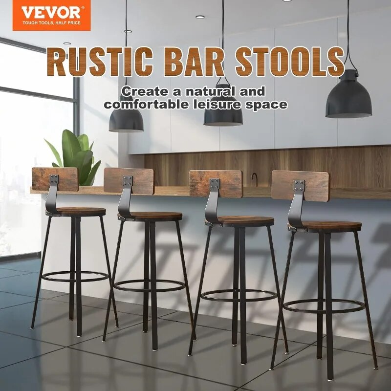 Rustic Bar Stools Set of 2