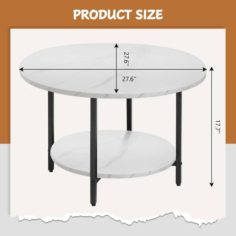Round Coffee Table Accent Table